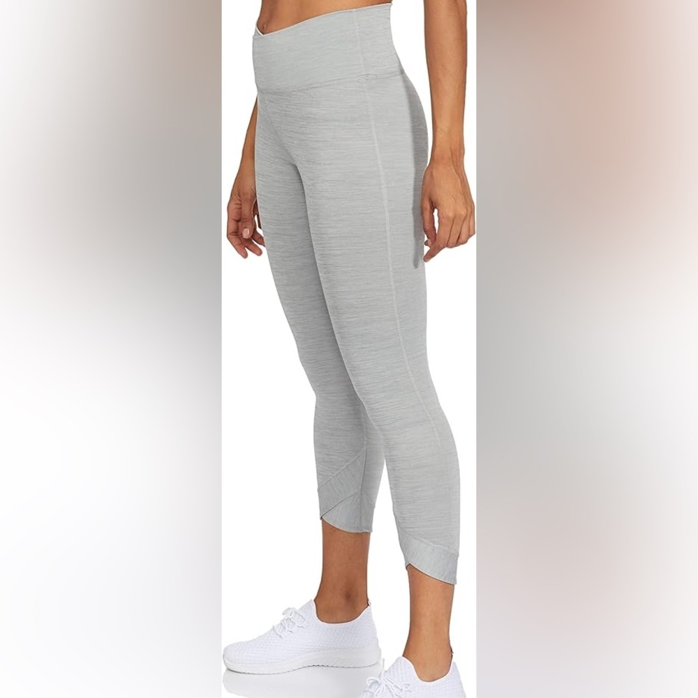 🩷NIKE HIGH RISE HIGH WAISTED GYM SPACE GRAY CROSSOVER 7/8 LEGGINGS SIZE SMALL